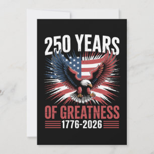 Invitación 250 Años De Grandeza 1776 2026 250 Aniversario