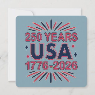 Invitación 250 años EE.UU.   1776-2026 Semiquincentenario