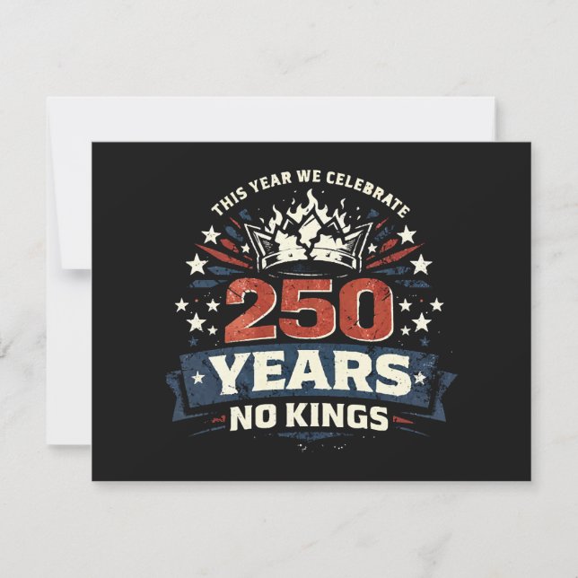 Invitación 250 Años Sin Reyes Patriota (Anverso)