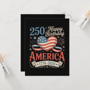 Invitación 250 cumpleaños EE. UU. 250 años