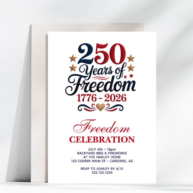 Invitación 250th American Birthday Party (Subido por el creador)