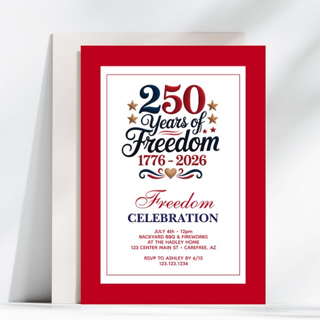 Invitación 250th Anniversary USA Freedom Party (Subido por el creador)