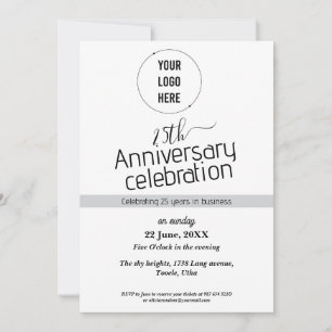 Invitación 25.ª celebración del aniversario de la compañía