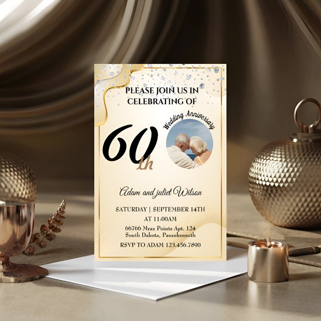 Invitación 25.º 40.º 10.º 75.º 60 aniversario del boda (Subido por el creador)