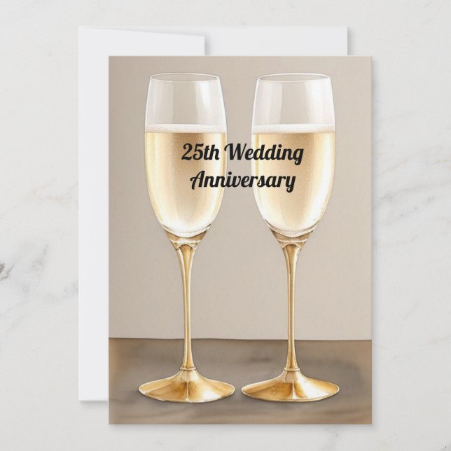 Invitación 25.º Aniversario Boda (Anverso)