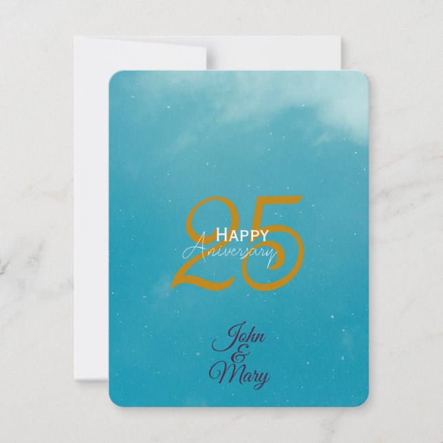 Invitación 25.º aniversario o cumpleaños Stationery (Anverso)