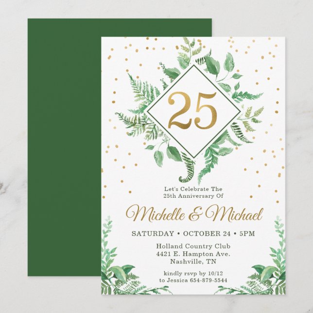 Invitación 25° Aniversario (Anverso / Reverso)