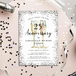 Invitación 25° aniversario Boda de plata