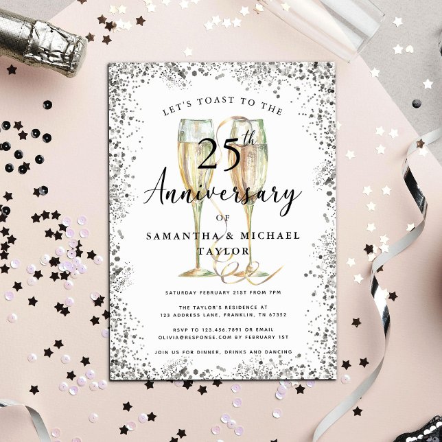 Invitación 25° aniversario Boda de plata (Subido por el creador)