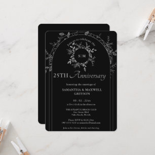 Invitación 25° Aniversario Boda de Plata (u otros)
