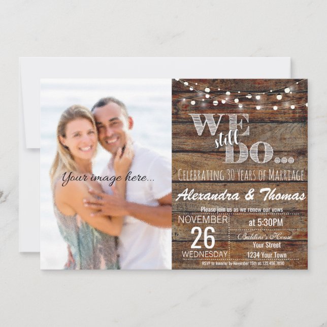 Invitación 25° Aniversario Boda, todavía hacemos aniversario (Anverso)