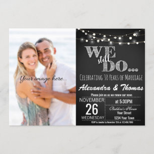 Invitación 25° Aniversario Boda, todavía hacemos aniversario