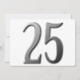 Invitación 25° Aniversario con información sobre la parte pos