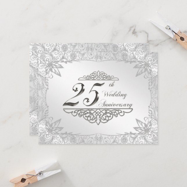 Invitación 25 Aniversario de Boda (Anverso/Reverso In Situ)