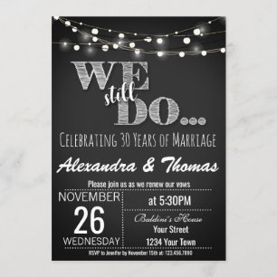 Invitación 25 Aniversario de Boda, Aún celebramos nuestro ani