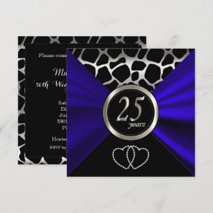 Invitación 25 Aniversario de Bodas de Plata   Patrón de Jiraf