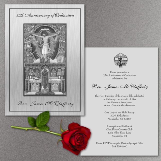 Invitación 25° aniversario de la Ordenación Sacerdote Jubileo (Subido por el creador)