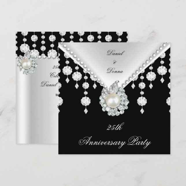 Invitación 25° Aniversario de la Perla Blanca Negra 2 (Anverso / Reverso)
