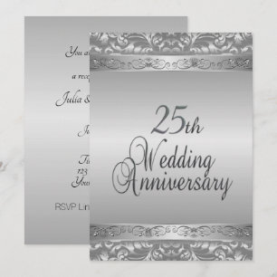Invitación 25° Aniversario del Boda de Plata