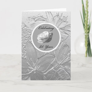 Invitación 25 Aniversario -- Flores de Plata