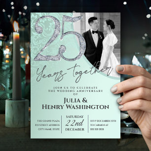 Invitación 25 Años Juntos Aniversario de Bodas de Plata
