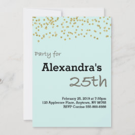 Invitación 25 Años Personalizados en Colores Pastel