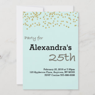 Invitación 25 Años Personalizados en Colores Pastel