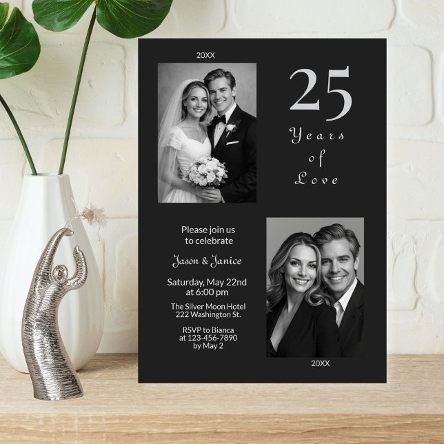 Invitación 25 Years of Love Wedding Anniversary Invitation (Subido por el creador)