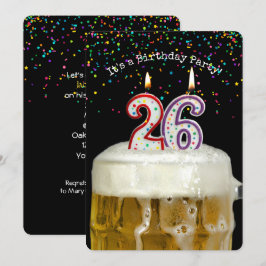 Invitación 26.ª Fiesta de Cervezas de Cumpleaños