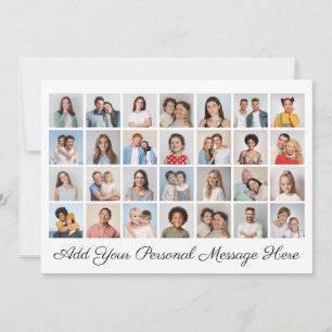 Invitación 28 Colaje de Fotos Agrega tu Propio Saludo