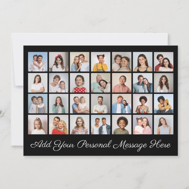 Invitación 28 Collage de Fotos Agrega tu Propio Mensaje (Anverso)