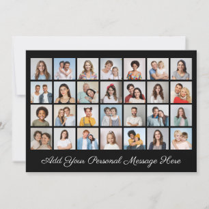 Invitación 28 Collage de Fotos Agrega tu Saludo Editable Colo