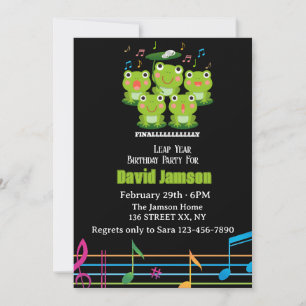 Invitación 29 de febrero, Día del Salto, es mi cumpleaños.