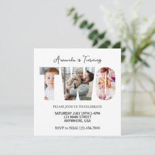 Invitación 2.ª Fiesta De Cumpleaños Favorece A Los Niños Chic