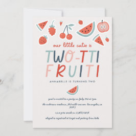 Invitación 2.ª fruta de cumpleaños verano fiesta de niños