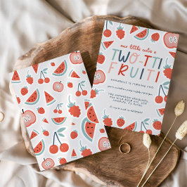 Invitación 2.ª fruta de cumpleaños verano rojo fiesta de niño