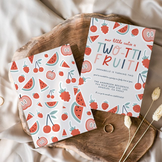 Invitación 2.ª fruta de cumpleaños verano rojo fiesta de niño (Subido por el creador)
