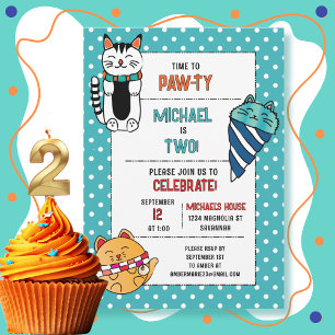 Invitación 2.ª Personalizado de cumpleaños Fiesta de niños ga