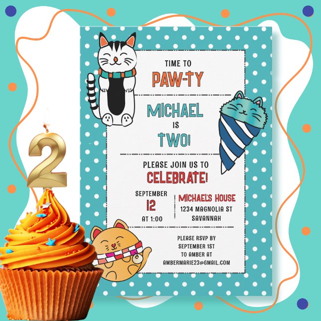 Invitación 2.ª Personalizado de cumpleaños Fiesta de niños ga (Subido por el creador)