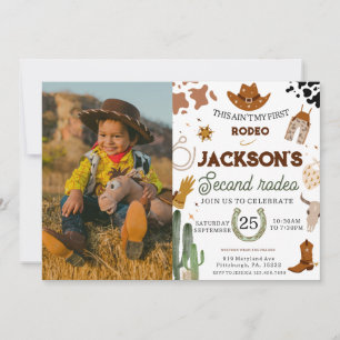 Invitación 2.º cumpleaños de Rodeo Este no es mi primer rodeo