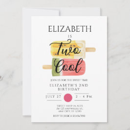 Invitación 2.º cumpleaños fiesta de helados de palmitas de ve