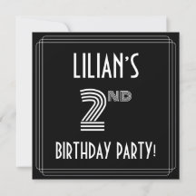 2.º Fiesta de cumpleaños: Art Deco Style con nombr