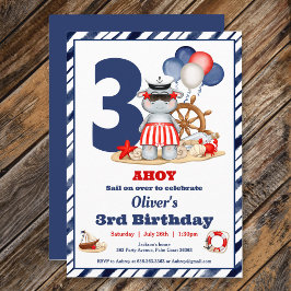 Invitación 2.º Fiesta de Nautical Sailor 23 de Cumpleaños