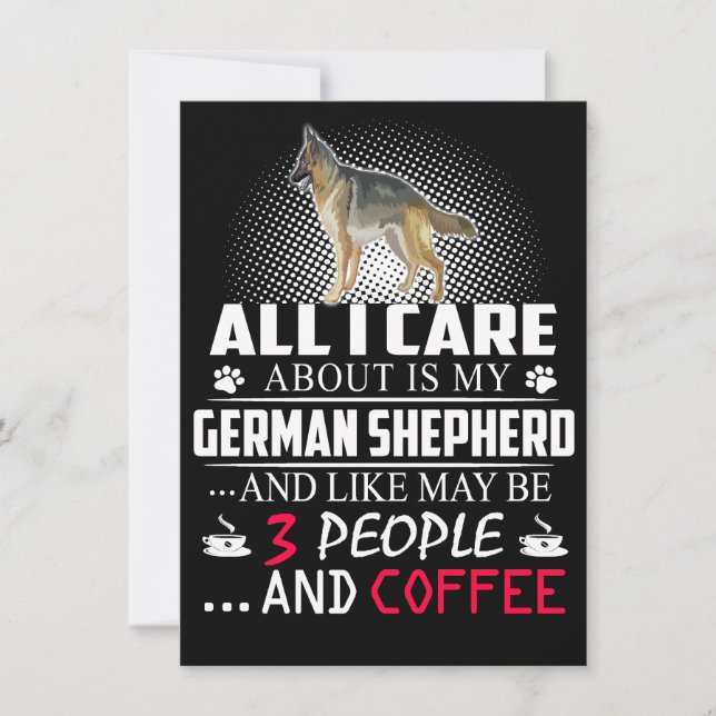 Invitación 2 All I Care About Is My German Shepherd And Like  (Anverso)