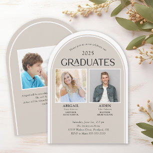 Invitación 2 Arco de Graduación Doble