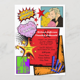Invitación 2 de la boda del arte pop