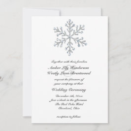 Invitación 2 de la boda del copo de nieve del