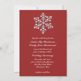 Invitación 2 de la boda del copo de nieve del