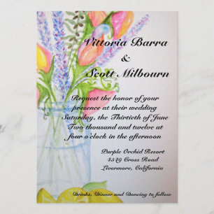 Invitación #2 de la boda del tarro de albañil
