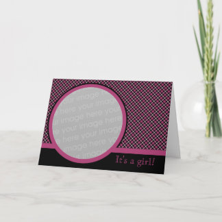 Invitación 2 del bebé (Fuschia)